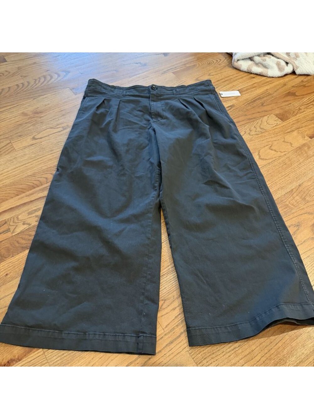 Maeve By Anthropologie Womens Carbon Black Wide Leg Pants New siZe 16